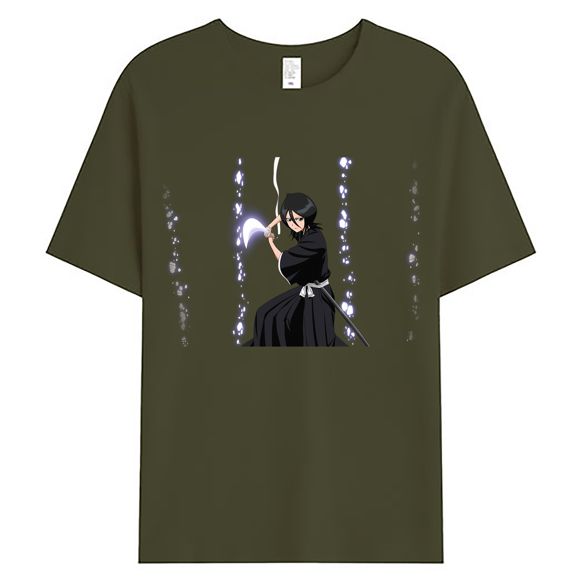 （画像用） ブリーチ 朽木ルキア BLEACH Kuchiki Rukia 綿100％ メンズ半袖Tシャツ｜肌触りやわらか＆通気性